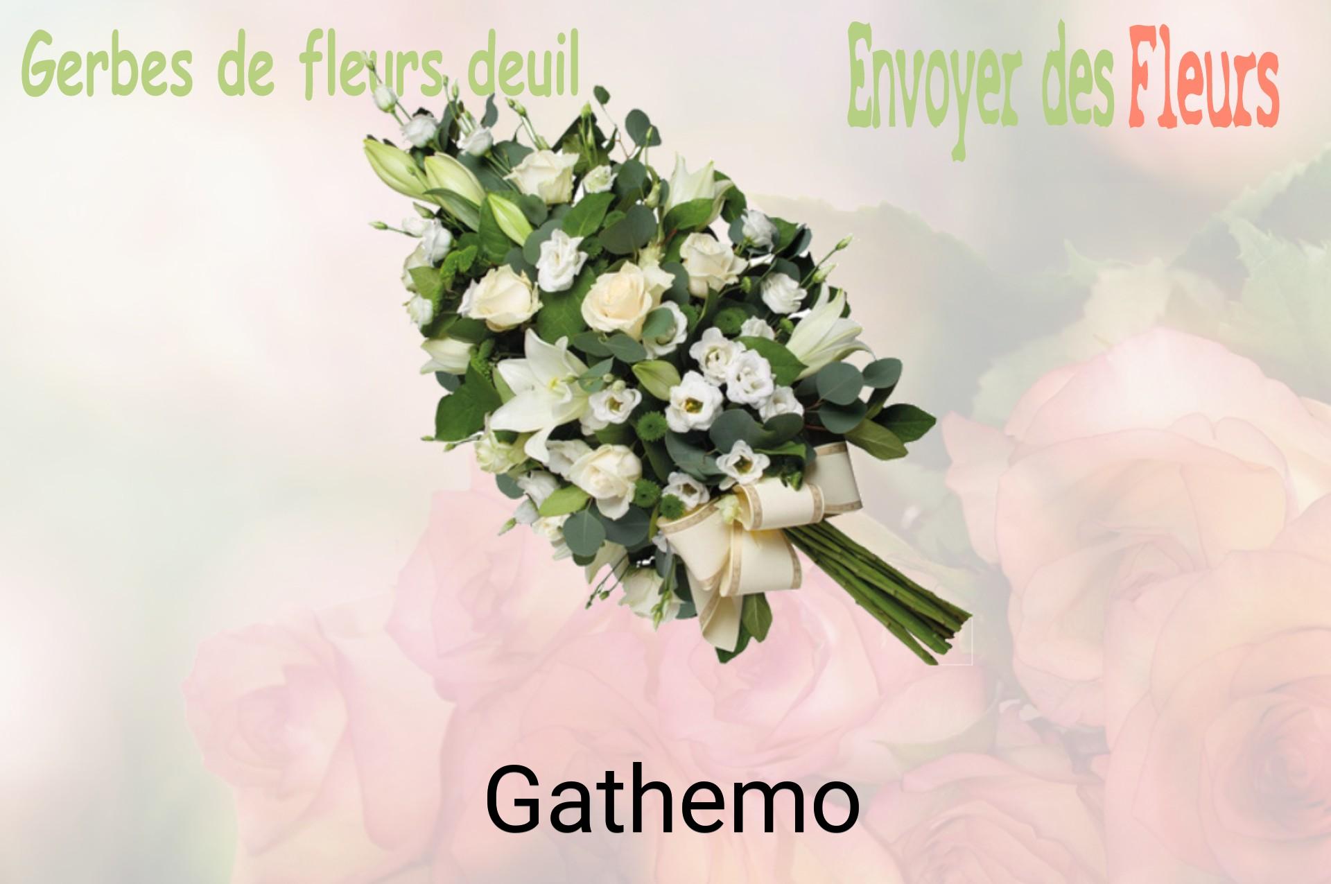 Gerbe de fleurs de deuil livrée à Gathemo
